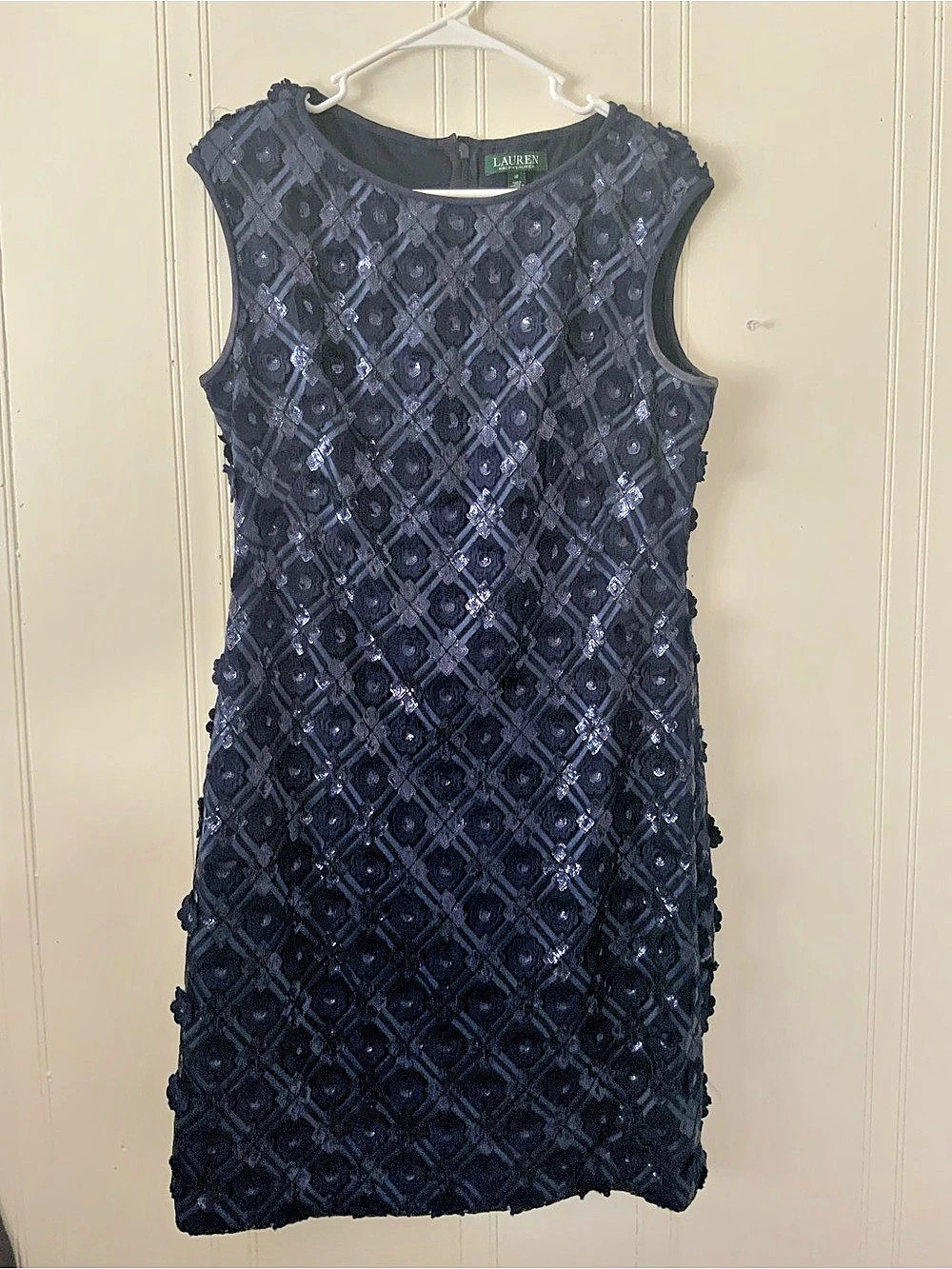 Lauren Ralph Lauren Black Sequin Mini Dress Size 12